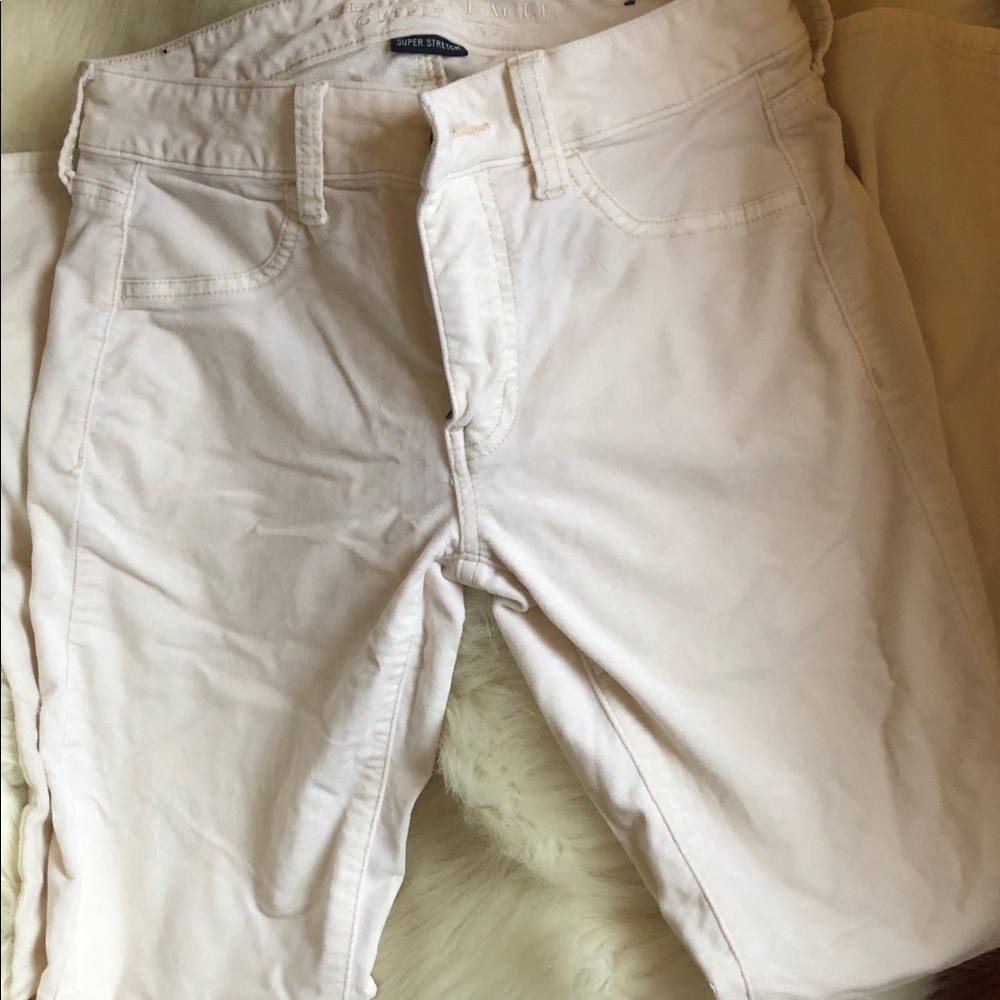 Velvet cream pants